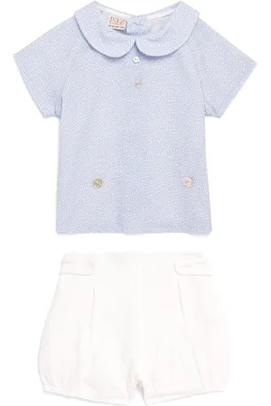 PAZ RODRIGUEZ Collared Top And Shorts Set