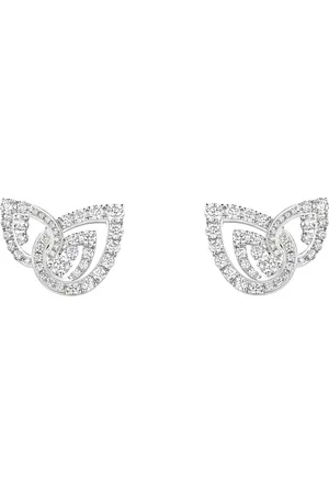 CHAUMET White Gold and Diamond Joséphine Duo Éternel Stud Earrings