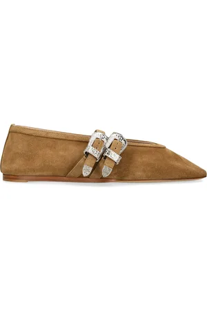Le Monde Beryl Suede Buckle Claudia Ballet Flats