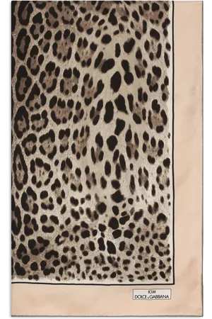 Dolce & Gabbana Kim Leopard Print Twill Scarf