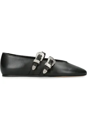 Le Monde Beryl Leather Buckle Claudia Ballet Flats