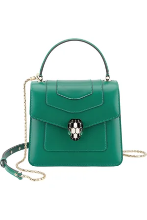 Bvlgari Leather Serpenti Forever Top-Handle Bag