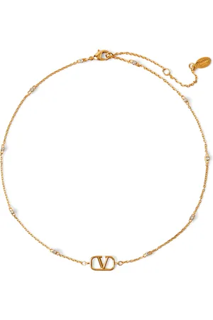 VALENTINO GARAVANI VLogo Crystal-Embellished Necklace