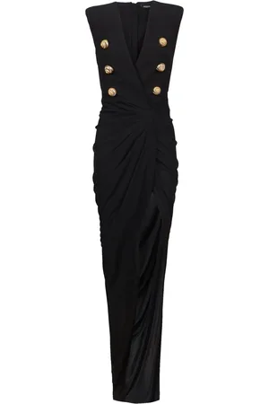 Balmain Crepe Tailored Maxi Dress