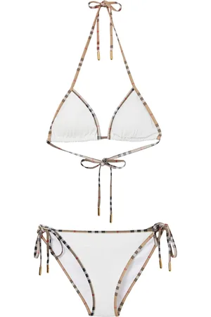 Burberry Check-Trim Triangle Bikini