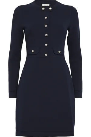 Sandro Knitted Button-Up Mini Dress