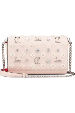 Christian Louboutin Paloma Calf Leather Embellished Clutch Bag