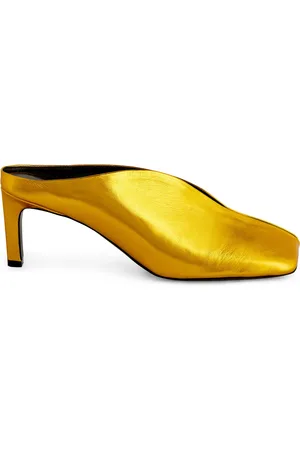 Jil Sander Leather Square-Toe Mules 65