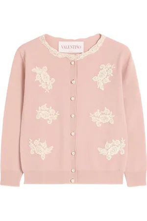 VALENTINO GARAVANI Lace-Trim Cardigan
