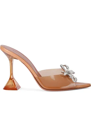 Amina Muaddi Embellished Rosie Glass Mules 95