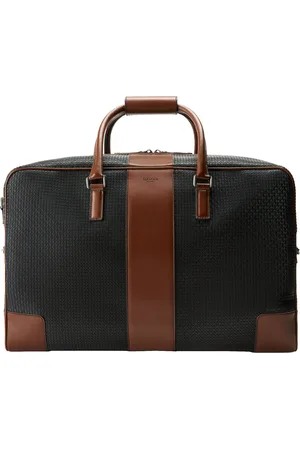 SERAPIAN Leather-Trim Canvas Holdall