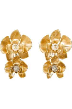 Jimmy Choo Embellished Petal Double Earrings