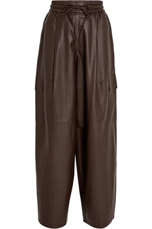 YVES SALOMON Leather Cargo Trousers