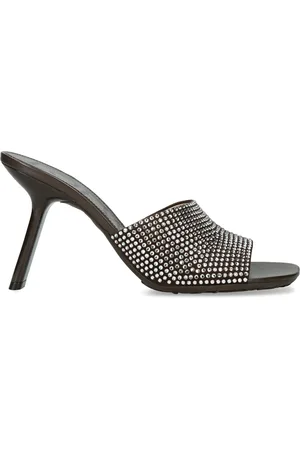 Loewe Crystal-Embellished Petal Mules 90