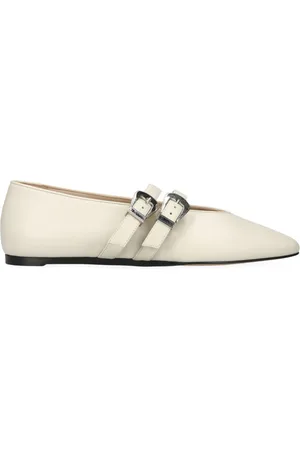 Le Monde Beryl Leather Buckle Claudia Ballet Flats