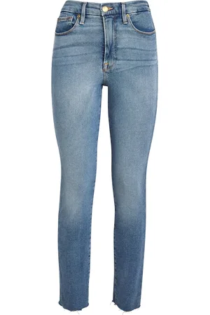 GOOD AMERICAN Good Legs Crop Extreme V High-Rise Jeans
