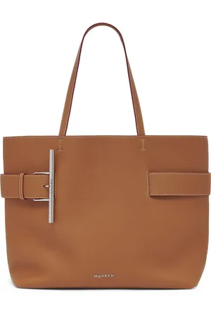 Alexander McQueen Calf Leather T-Bar Sling Shopper Bag