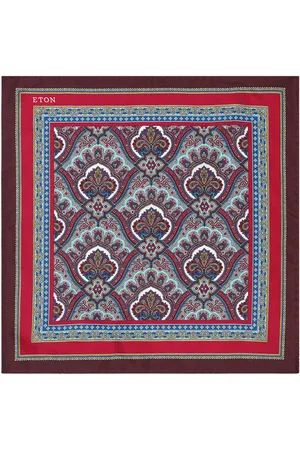 Eton Silk Paisley Pocket Square