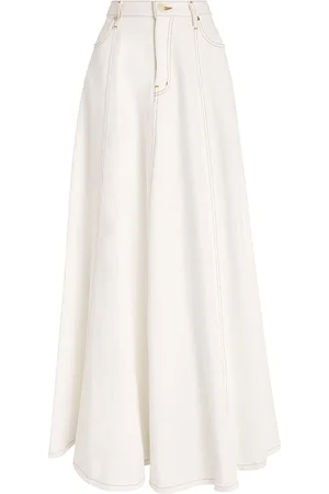 Frame X Carolina Herrera Denim Maxi Skirt