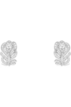 Boucheron White and Diamond Plume de Paon Clip-On Earrings