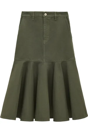 Loewe Denim Flared-Panel Midi Skirt