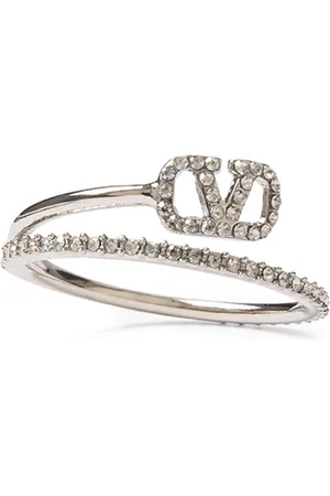 VALENTINO GARAVANI Embellished VLogo Signature Ring