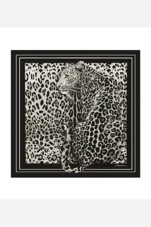 Dolce & Gabbana Silk Leopard Print Scarf