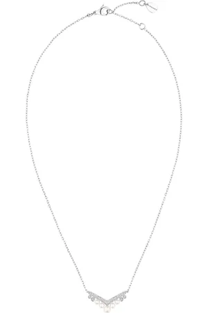 CHAUMET White Gold, Diamond and Pearl Joséphine Aigrette Pendant Necklace