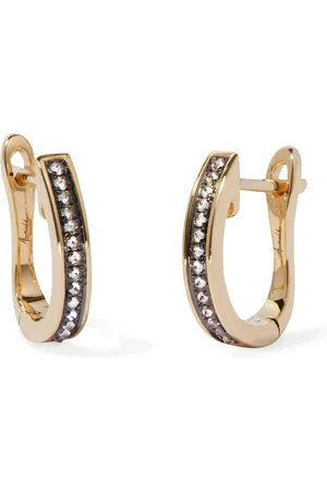 ANNOUSHKA Yellow and Diamond Eclipse Porcupine Hoop Earrings