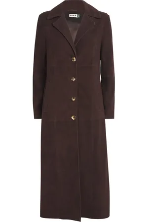 RIXO London Suede Astraea Duster Coat