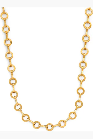 Azlee Yellow Heavy Circle Link Chain Necklace