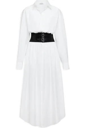 Alaïa Belted Shirt Midi Dress