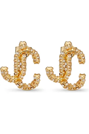 Jimmy Choo Crystal-Embellished Jc Stud Earrings