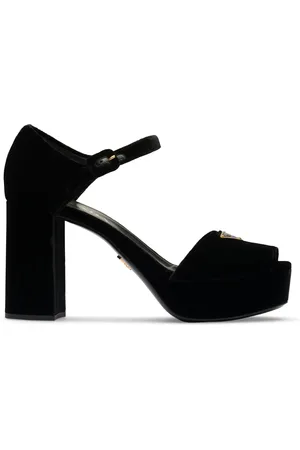 Prada Velvet Platform Sandals 95