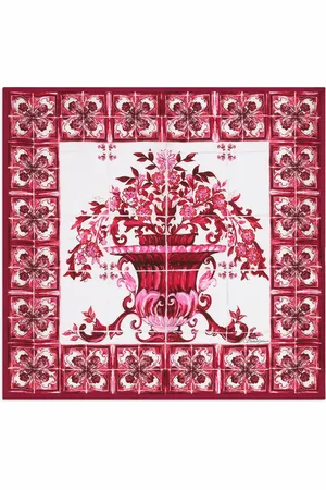Dolce & Gabbana Majolica-Print Silk Scarf