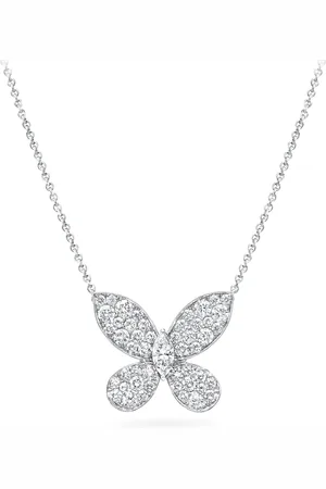 GRAFF Gold and Diamond Pavé Butterfly Small Pendant Necklace