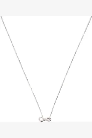 Astrid & Miyu White Gold Infinite Pendant Necklace