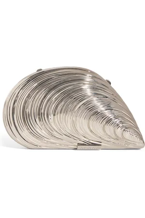 Simkhai Bridget Oyster Shell Clutch Bag