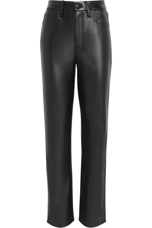 GOOD AMERICAN Faux Leather Good Icon Trousers