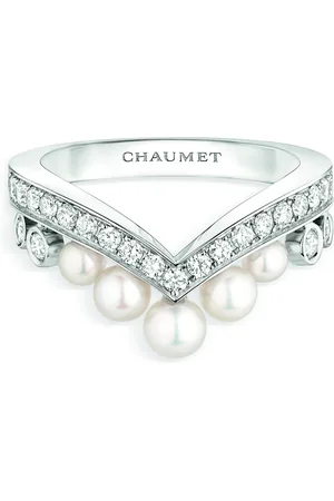 CHAUMET White Gold, Diamond and Pearl Joséphine Aigrette Ring