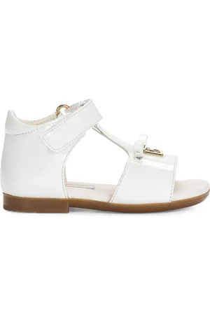 Dolce & Gabbana Leather Bow-Tie Sandals