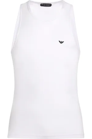 Emporio Armani Stretch-Cotton Logo Tank Top