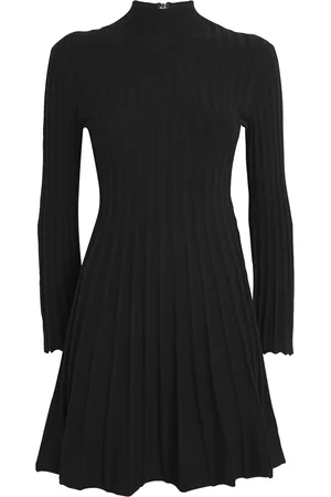 Maje High-Neck Knitted Mini Dress