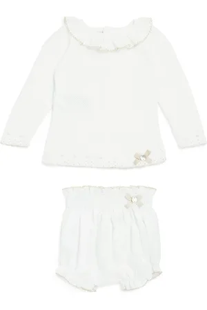PAZ RODRIGUEZ Cotton Lino Sweater and Bloomers Set