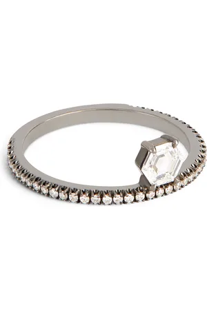 Eva Fehren Blackened White Gold and Diamond Offset Hero Ring