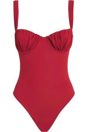 FAITHFULL THE BRAND Ruched Frida Balconette Swimsuit