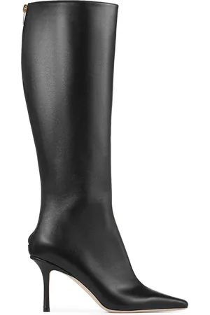 Jimmy Choo Agathe 85 Leather Knee-High Boots