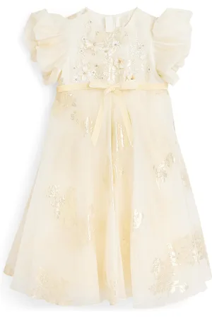 Maison Ava Silk-Blend Embellished Gemma Dress