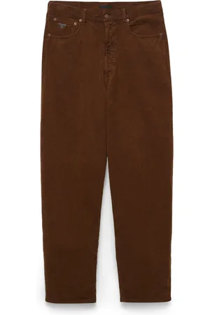 Prada Corduroy Wide-Leg Trousers