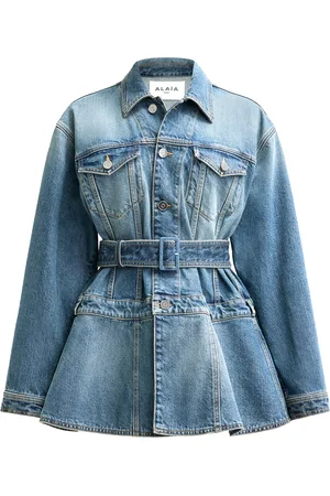 Alaïa Denim Peplum Jacket